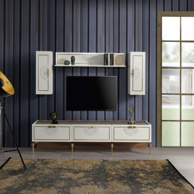 Credenza soggiorno pareti attrezzate armadi scaffale armadio design 3 pezzi nuovo.