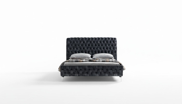 Camera da letto Letto 2x Comodino 5 pz. Set Design Moderno Lusso nuovo bianco