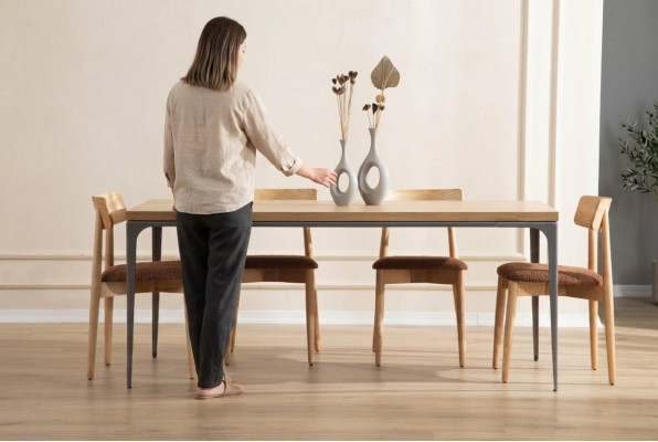 Tavolo da pranzo marrone tavolo di lusso stile sala da pranzo classico moderno mobili nuovi