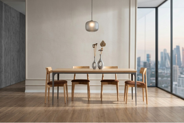 Tavolo da pranzo marrone tavolo di lusso stile sala da pranzo classico moderno mobili nuovi