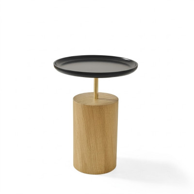 Tavolino Tavolo Legno Comodino Mobile Design Nero Tavolo Rotondo