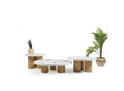 Tavolini da salotto Tavolini design per soggiorno 3 pezzi Stile italiano