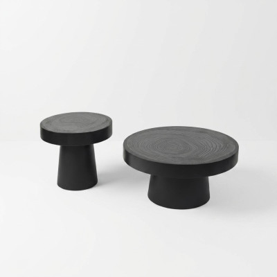 Tavolino da salotto rotondo, set di 2 tavolini da salotto design per la camera da letto.