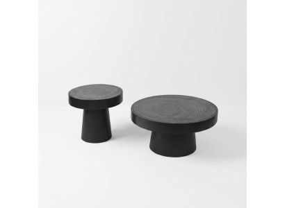 Tavolino da salotto rotondo, set di 2 tavolini da salotto design per la camera da letto.