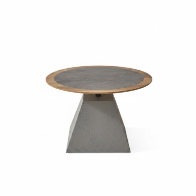 Tavolino in legno rotondo design argento tavolo mobili soggiorno