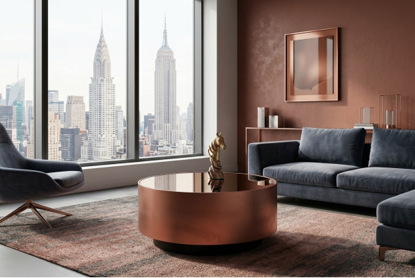 Tavolino design in stile italiano per il soggiorno. Mobili moderni.