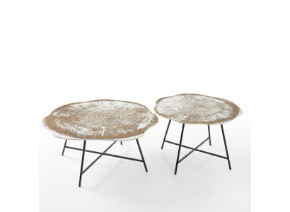 Tavolini 2 pezzi set tavolini tavoli designer rotondo 2 pz tavolini da caffè.