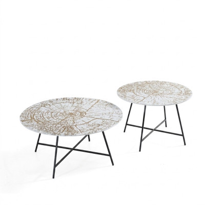 Tavoli da salotto Tavoli Tavolini da salotto Soggiorno Moderni di lusso Marrone 2 pezzi.