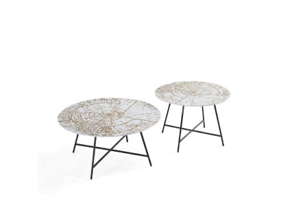 Tavoli da salotto Tavoli Tavolini da salotto Soggiorno Moderni di lusso Marrone 2 pezzi.