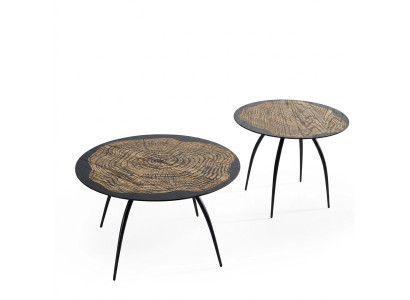 Tavolini da caffè di design di lusso neri, tavolini rotondi per il salotto.