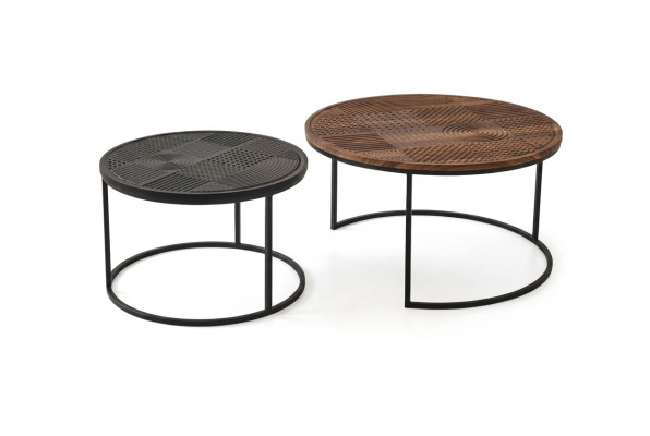 Moderni tavoli Designer di lusso Tavolino Nuovo Tavoli da salotto Tavolo 2 pezzi Marrone
