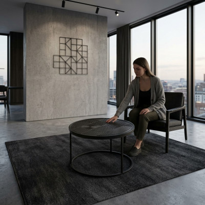 Tavolino da caffè design in nero per arredamento da salotto