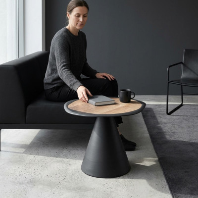 Tavolino da salotto design da salotto Tavolino da caffè Soggiorno Nero Tavolo Arredamento Rotondo