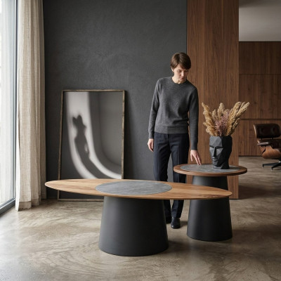 Tavolini da salotto Design Mobili Stile Legno Stile italiano Tavolini Tavolo rotondo