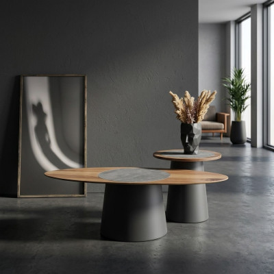 Tavolini da salotto Design Mobili Stile Legno Stile italiano Tavolini Tavolo rotondo