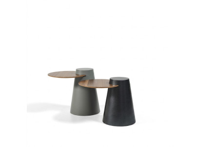 Set di 2 tavolini da salotto/tavolini da caffè/tavolini laterali design Tavolini in vetro rotondi