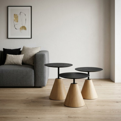 Tavolini da caffè di lusso per soggiorno, design tavoli, set di 3 pezzi. Möbel Kaffeetische