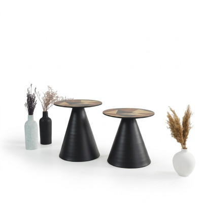 Set di design con 2 tavolini per il salotto in stile contemporaneo per il soggiorno