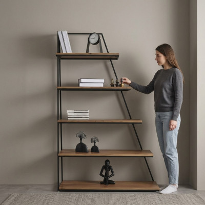 Design Libreria Scaffali Soggiorno Armadi Mensole in Acciaio Inossidabile Libreria