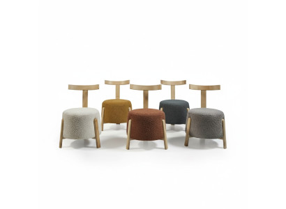 Design Sedia Sedie Lusso Tessuto Imbottiture Set di 5 Pezzi Relax Club