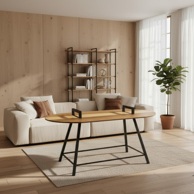 Tavolino da caffè Tavolino Soggiorno Marrone Lusso Design Tavolino