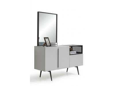 Esclusiva cassettiera minimalista per la camera da letto in stile moderno.