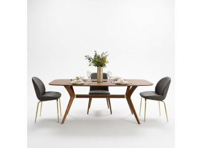 Tavolo da pranzo in stile italiano 4 sedie in legno Tavolo da pranzo Set da pranzo Design moderno 5 pezzi
