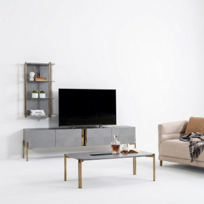 Fantastica moderna credenza per la TV in design aschgrigio