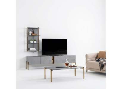 Fantastica moderna credenza per la TV in design aschgrigio