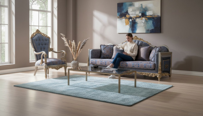 Divano barocco Chesterfield 3+1 posti tavolino set di divani imbottiti mobili.
