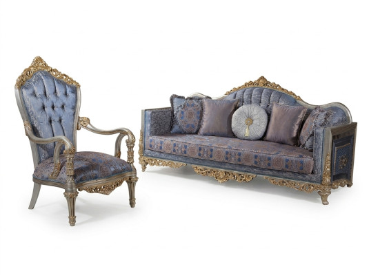 Divano barocco Chesterfield 3+1 posti tavolino set di divani imbottiti mobili.