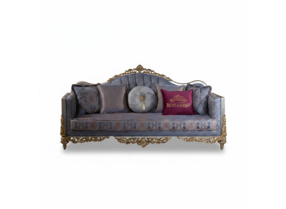 Divano design 3 posti imbottito di lusso, divani classici in tessuto Chesterfield.