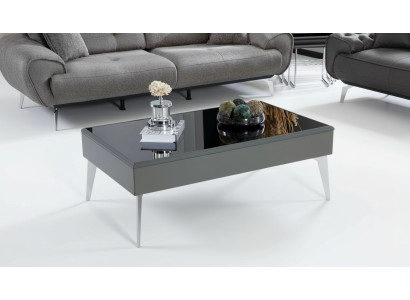Tavolino da salotto in legno per soggiorno, mobile di lusso, colore grigio moderno, nuovo.