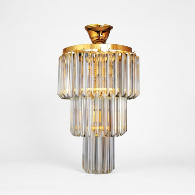 Lampadario soffitto design lusso in cristallo e oro stile moderno per soggiorno