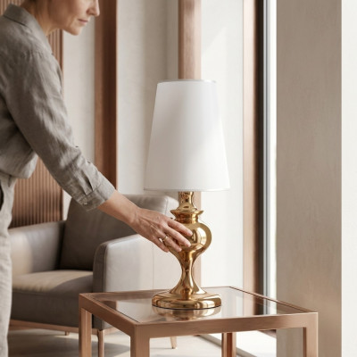 Lampada da tavolo bianca per comodino Nuovo stile Moderno Scrivania Soggiorno