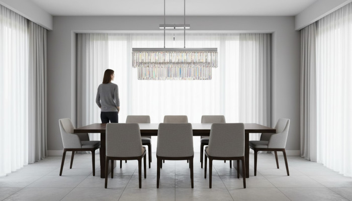 Lampadario Lampada a soffitto Stile Moderno Soggiorno nuovo grigio