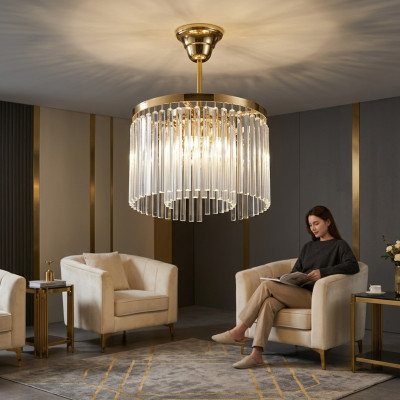 Lampadario Soggiorno Lampada Soffitto Lampadario Oro Nuovo