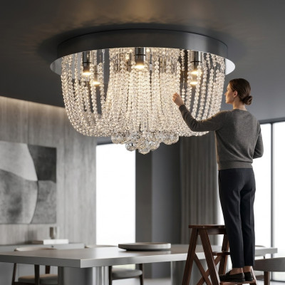 Lampadario in cristallo lampada a soffitto nuovo lampadario lampada a sospensione soggiorno