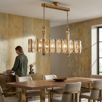 Lampadari moderni da soffitto in cristallo per soggiorno e camera da letto.