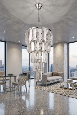 Lampadario Luster Plafoniera Lampada a soffitto in cristallo Lampadario Sospensione