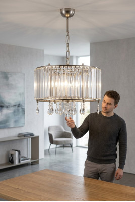 Lustro moderno a cristalli design lampadario sospeso sala da pranzo nuovo