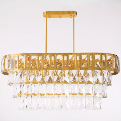Lampadario ovale sopra la lampada luce lustrino soffitto lampada al soffitto cristallo