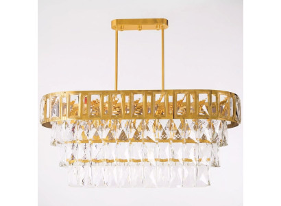 Lampadario ovale sopra la lampada luce lustrino soffitto lampada al soffitto cristallo