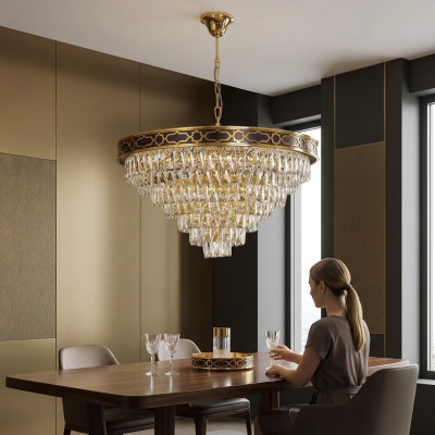 Plafoniera lampadario lampada tonda lampada oro lampada a soffitto lampade
