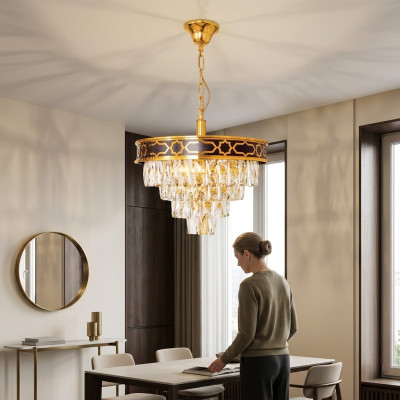 Lustro lusso lampada da soffitto lampadario lampadario appendente nuovo cristallo