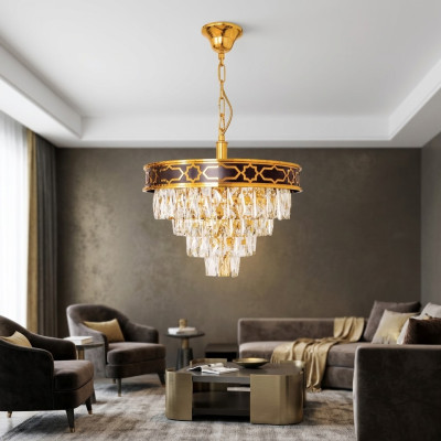 Lustro lusso lampada da soffitto lampadario lampadario appendente nuovo cristallo