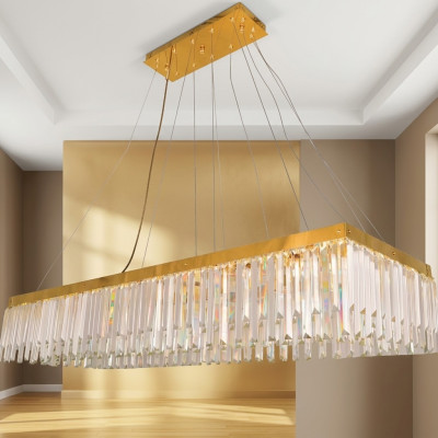 Lustro di lusso lampadario illuminazione lampada lampadario cristallo oro