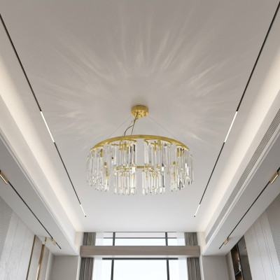 Lampada rotonda in cristallo lampada a soffitto plafoniera lampada a soffitto lampadari