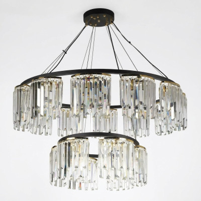 Lampadario a sospensione Lampada a soffitto Lampada moderna a forma di lampadario rotondo in design di cristallo