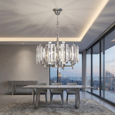 Lampada rotonda Luminare Lampada a soffitto argentea Illuminazione Lampada 50x65cm